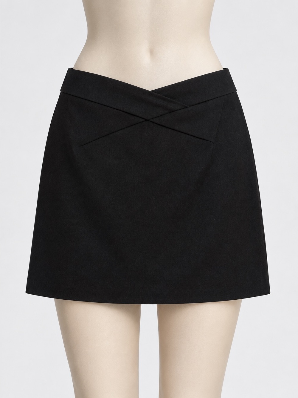 Michael Kors Black Twist-Front Skirt